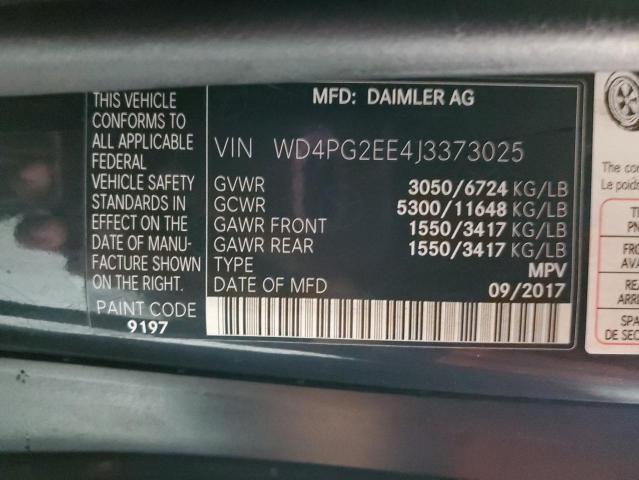 WD4PG2EE4J3373025 - 2018 MERCEDES-BENZ METRIS BLACK photo 13