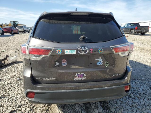 5TDJKRFH2FS131114 - 2015 TOYOTA HIGHLANDER XLE GRAY photo 6