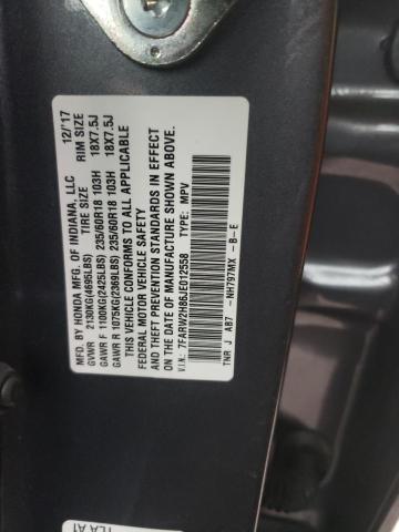 7FARW2H86JE012558 - 2018 HONDA CR-V EXL GRAY photo 13