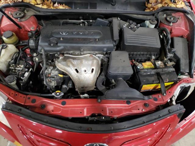 4T1BE46K37U173200 - 2007 TOYOTA CAMRY CE RED photo 11