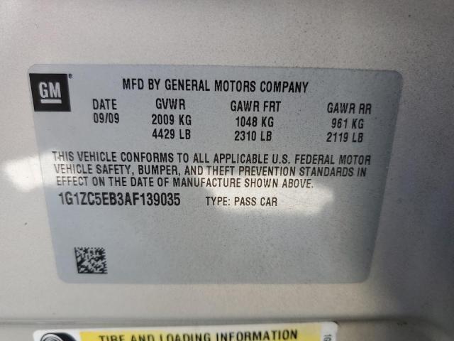 1G1ZC5EB3AF139035 - 2010 CHEVROLET MALIBU 1LT Бежевый фото 12