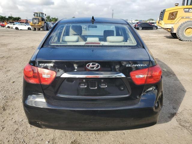 KMHDU4AD8AU110976 - 2010 HYUNDAI ELANTRA BLUE BLACK photo 6