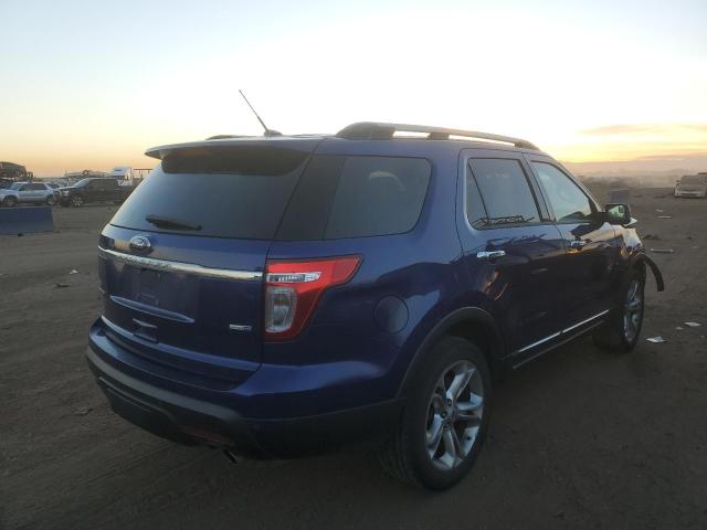 1FM5K8F83EGC00974 - 2014 FORD EXPLORER LIMITED BLUE photo 3