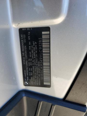 WBSCK9349YLC93283 - 2000 BMW M ROADSTER SILVER photo 12