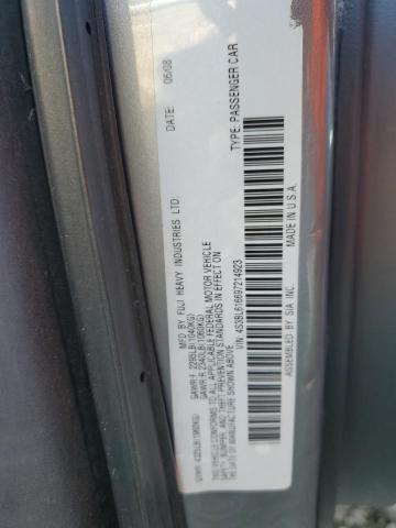 4S3BL616697214923 - 2009 SUBARU LEGACY 2.5I SILVER photo 12