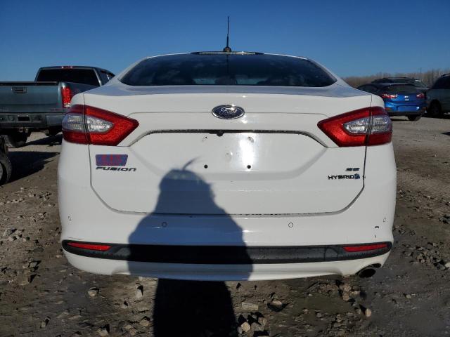 3FA6P0LU9DR357399 - 2013 FORD FUSION SE HYBRID WHITE photo 6