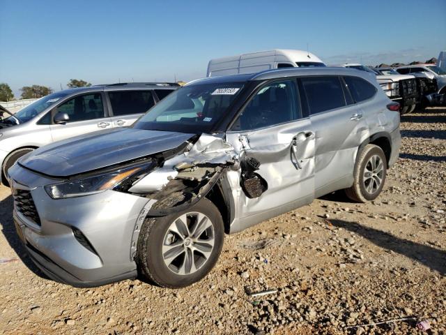 5TDGZRAH5MS531324 - 2021 TOYOTA HIGHLANDER XLE SILVER photo 1