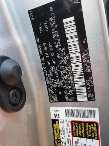 5TDGZRAH5MS531324 - 2021 TOYOTA HIGHLANDER XLE SILVER photo 13