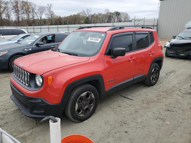 ZACCJAAB2HPF75447 - 2017 JEEP RENEGADE SPORT RED photo 1