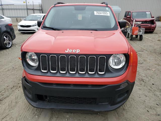 ZACCJAAB2HPF75447 - 2017 JEEP RENEGADE SPORT RED photo 5