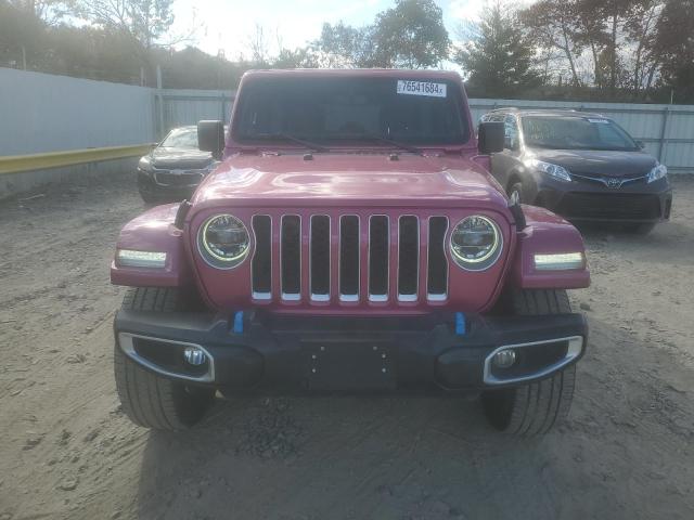 1C4JJXP60NW101628 - 2022 JEEP WRANGLER U SAHARA 4XE PINK photo 5
