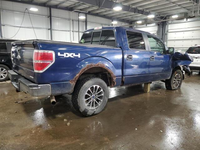 1FTFW1EF7BKD98357 - 2011 FORD F150 SUPERCREW BLUE photo 3