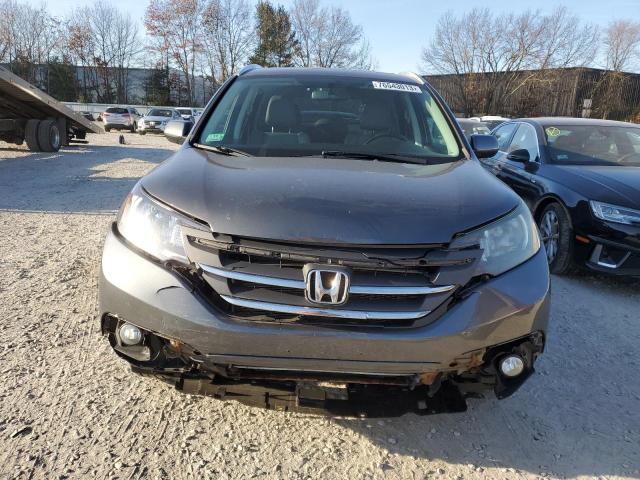 2HKRM4H77DH673218 - 2013 HONDA CR-V EXL GRAY photo 5