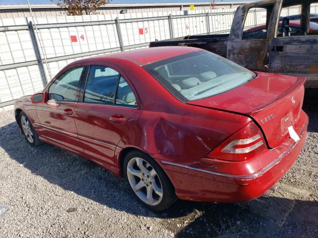 WDBRF52H07F930332 - 2007 MERCEDES-BENZ C 230 RED photo 2