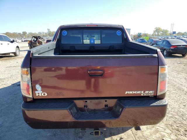 2HJYK16557H527250 - 2007 HONDA RIDGELINE RTL BURGUNDY photo 6