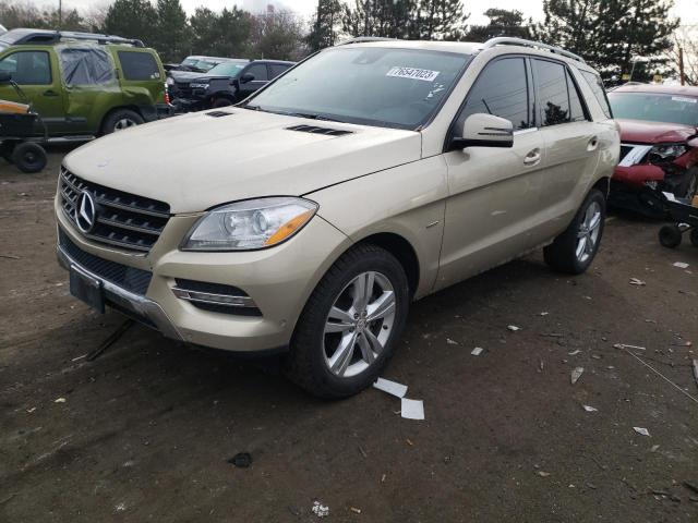 4JGDA5HB1CA016476 - 2012 MERCEDES-BENZ ML 350 4MATIC GOLD photo 1