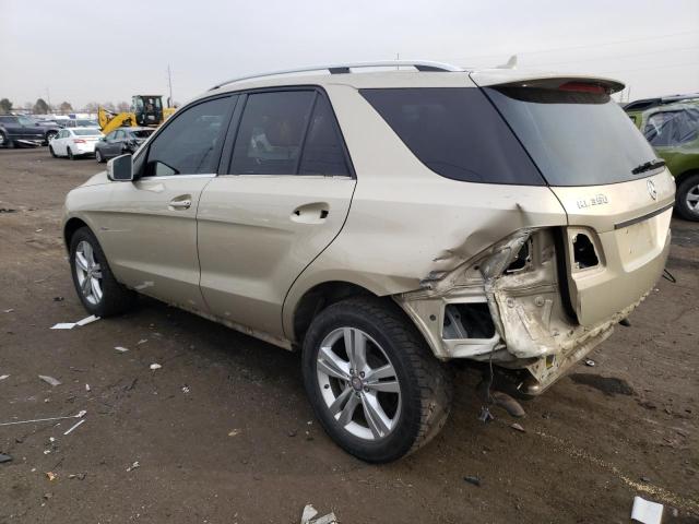 4JGDA5HB1CA016476 - 2012 MERCEDES-BENZ ML 350 4MATIC GOLD photo 2