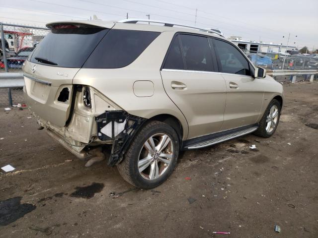 4JGDA5HB1CA016476 - 2012 MERCEDES-BENZ ML 350 4MATIC GOLD photo 3
