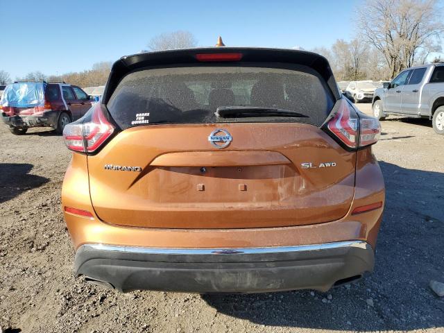 5N1AZ2MH4GN166259 - 2016 NISSAN MURANO S ORANGE photo 6