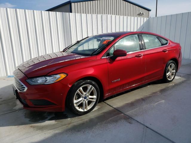 3FA6P0LU2JR172932 - 2018 FORD FUSION SE HYBRID RED photo 1