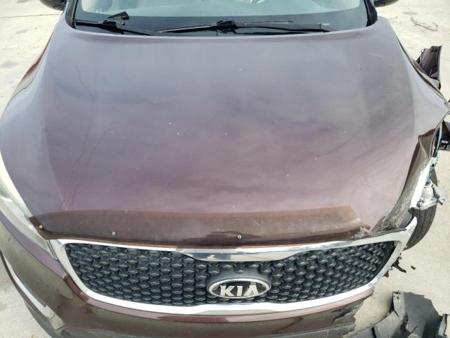 5XYPG4A34GG077579 - 2016 KIA SORENTO LX BURGUNDY photo 11