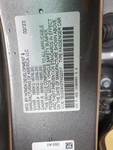 19UDE4H37PA022317 - 2023 ACURA INTEGRA A-SPEC GRAY photo 12