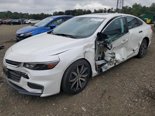 1G1ZE5STXHF135243 - 2017 CHEVROLET MALIBU LT WHITE photo 1