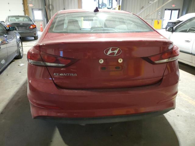 KMHD84LF4HU142501 - 2017 HYUNDAI ELANTRA SE RED photo 6