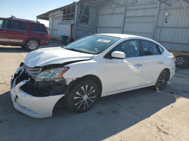 3N1AB7AP9EL658237 - 2014 NISSAN SENTRA S WHITE photo 1