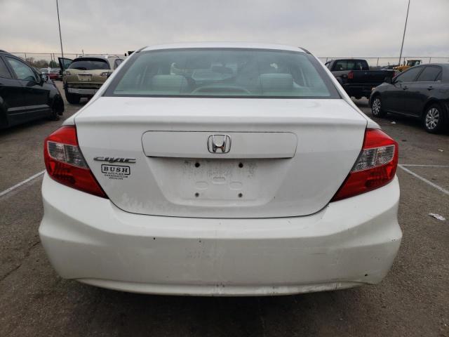 19XFB2F5XCE368894 - 2012 HONDA CIVIC LX WHITE photo 6