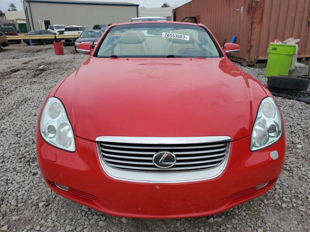 JTHFN48YX20019198 - 2002 LEXUS SC 430 RED photo 5