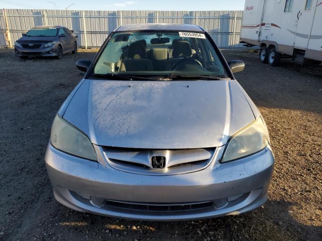 2HGES163X4H930921 - 2004 HONDA CIVIC DX VP GRAY photo 5