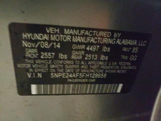 5NPE24AF5FH128658 - 2015 HYUNDAI SONATA SE SILVER photo 13