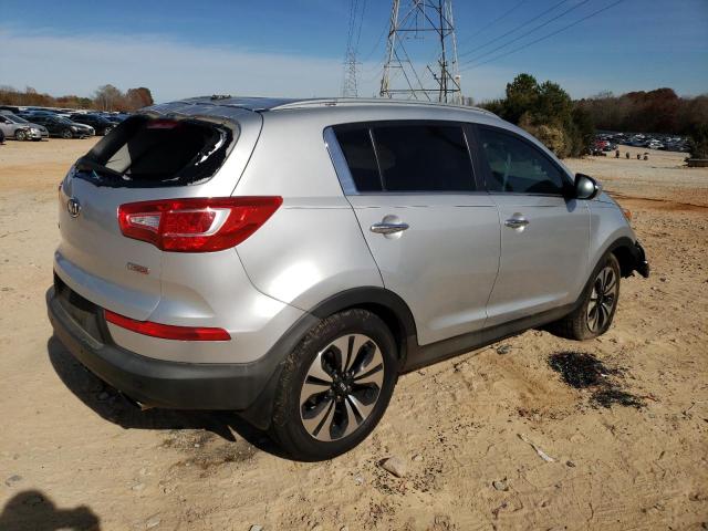 KNDPC3A69C7304076 - 2012 KIA SPORTAGE SX SILVER photo 3