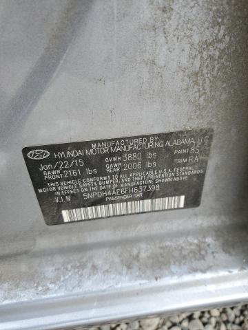 5NPDH4AE6FH637398 - 2015 HYUNDAI ELANTRA SE GRAY photo 12