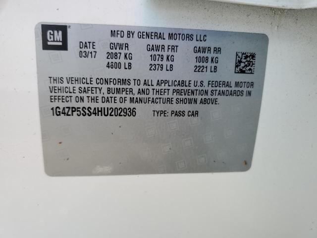 1G4ZP5SS4HU202936 - 2017 BUICK LACROSSE ESSENCE თეთრი ფოტო 12