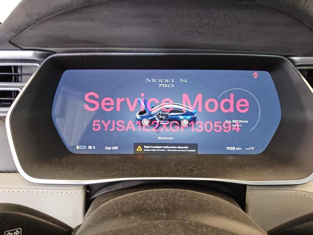 5YJSA1E2XGF130594 - 2016 TESLA MODEL S BLUE photo 9