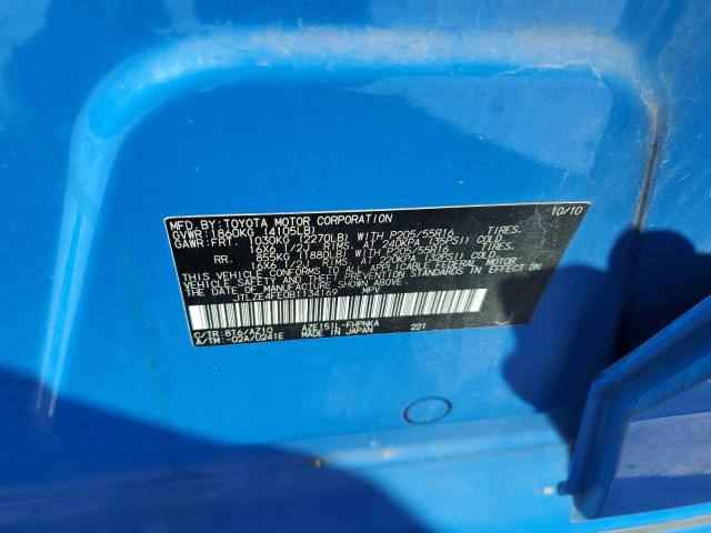 JTLZE4FE0B1134169 - 2011 TOYOTA SCION XB BLUE photo 12