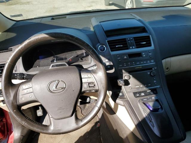 JTHBB1BA2A2011746 - 2010 LEXUS HS 250H RED photo 8