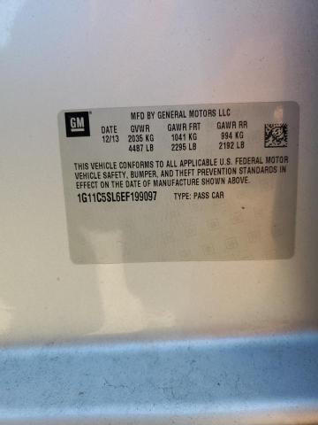 1G11C5SL6EF199097 - 2014 CHEVROLET MALIBU 1LT 银色 照片 12