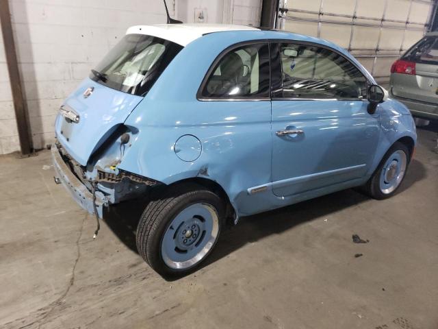 3C3CFFCR9GT170514 - 2016 FIAT 500 LOUNGE BLUE photo 3