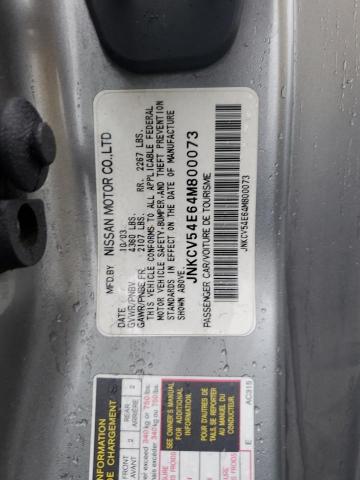 JNKCV54E64M800073 - 2004 INFINITI G35 GRAY photo 12