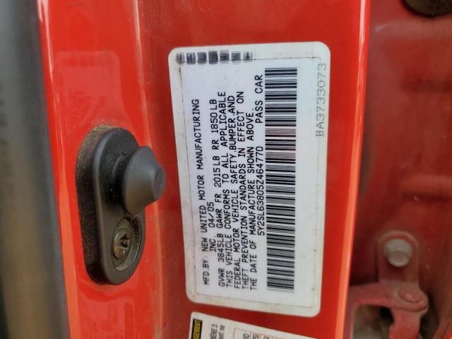 5Y2SL63805Z464770 - 2005 PONTIAC VIBE RED photo 13