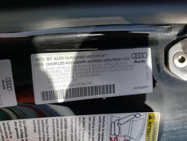 TRUVF38J991008470 - 2009 AUDI TT BLACK photo 12