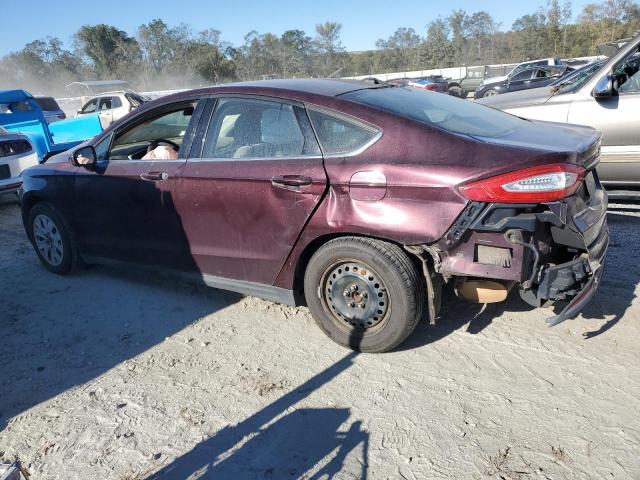 3FA6P0G71DR383645 - 2013 FORD FUSION S RED photo 2