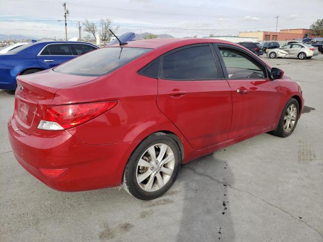 KMHCU4AE2DU350890 - 2013 HYUNDAI ACCENT GLS RED photo 3