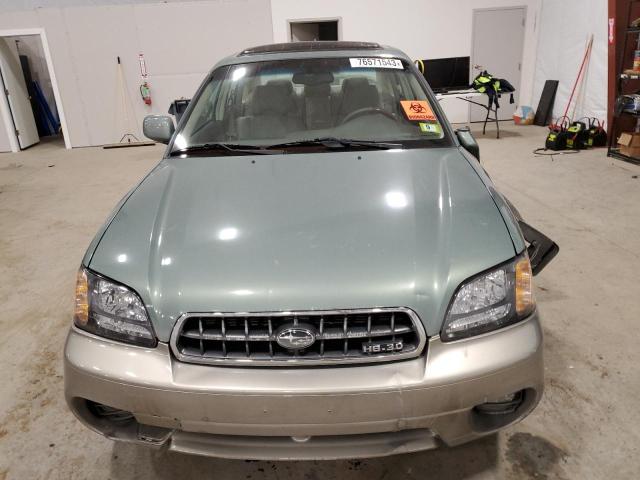 4S3BE896747200161 - 2004 SUBARU LEGACY OUTBACK 3.0 H6 GREEN photo 5