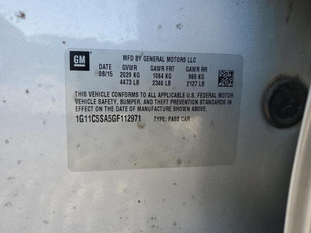 1G11C5SA5GF112971 - 2016 CHEVROLET MALIBU LIM LT 银色 照片 12