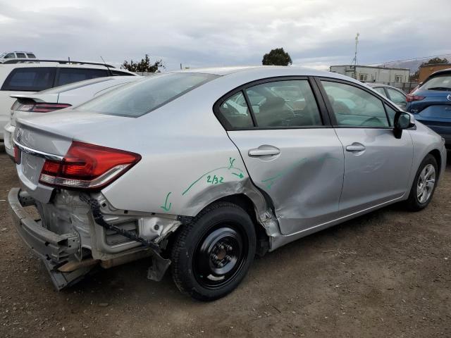 19XFB2F56DE242579 - 2013 HONDA CIVIC LX SILVER photo 3