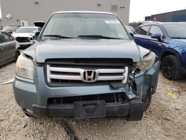 5FNYF18507B006755 - 2007 HONDA PILOT EXL BLUE photo 5